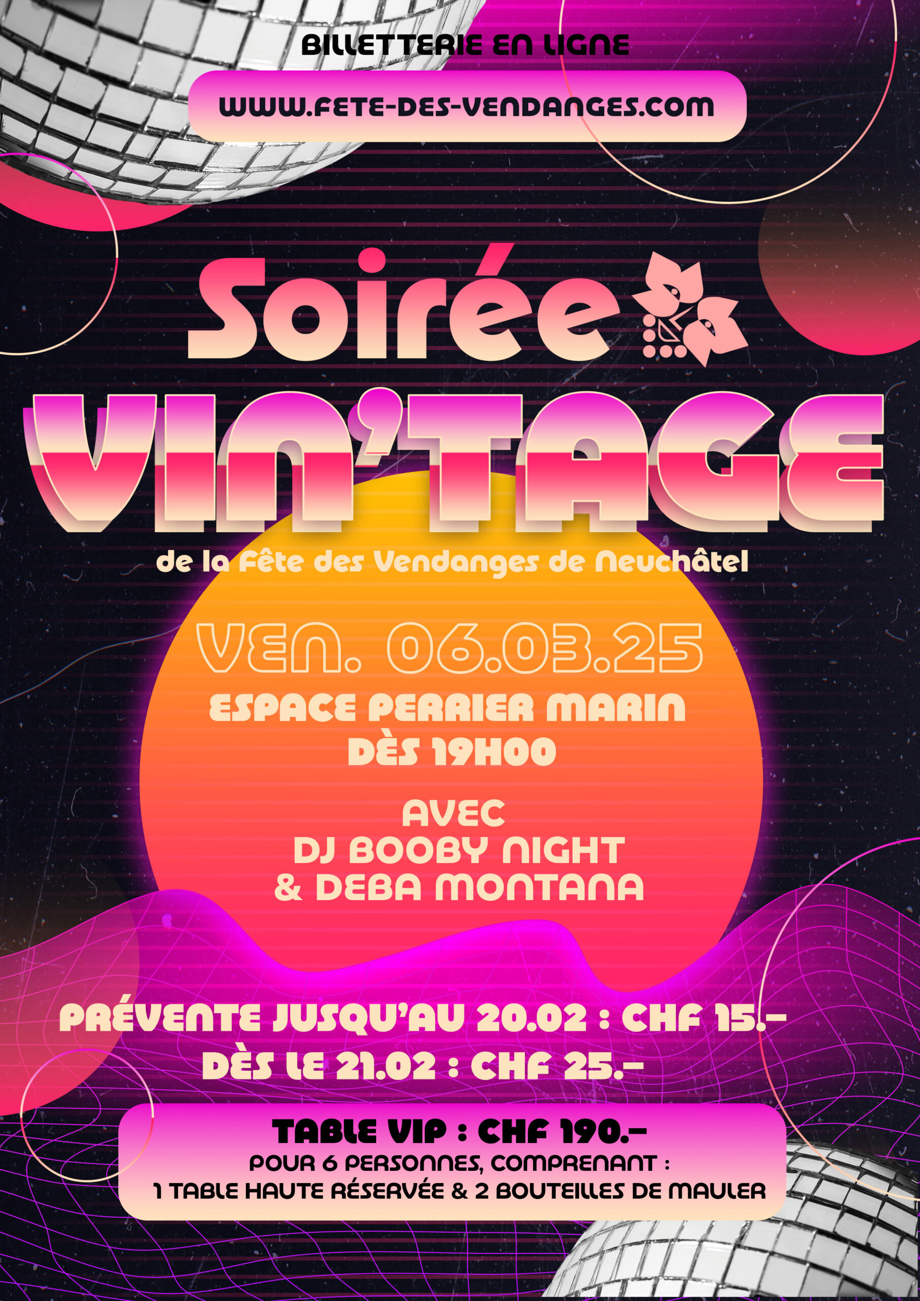 Flyer de la Soirée Vin’tage